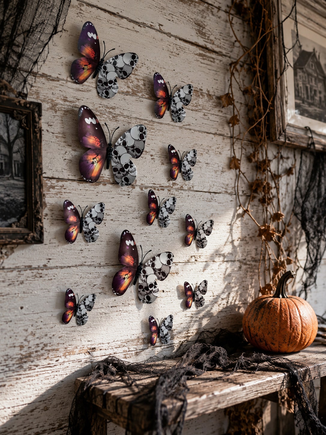 skull butterfly wall stickers - photo 3