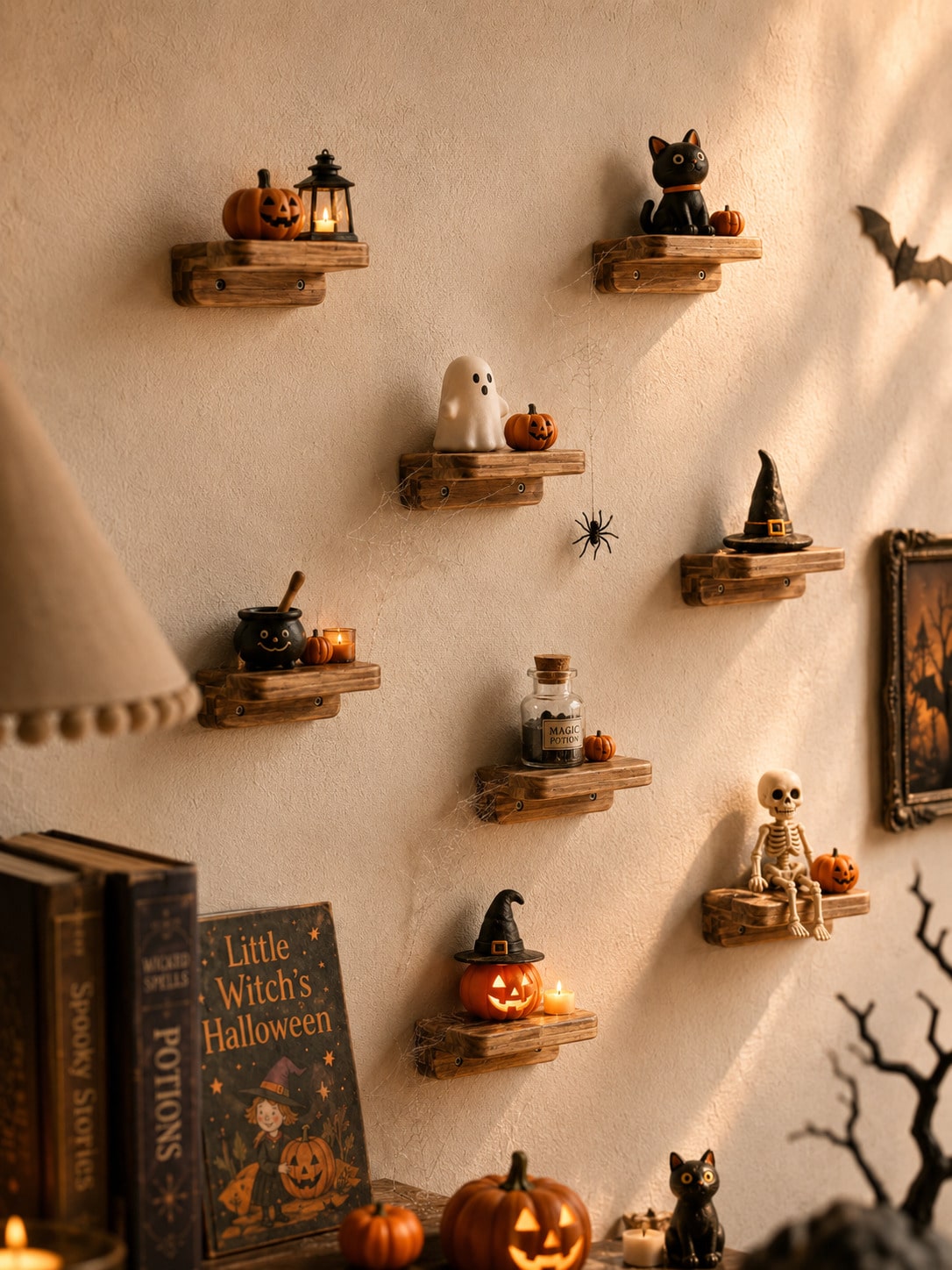 mini wood floating ledge shelf - photo 3