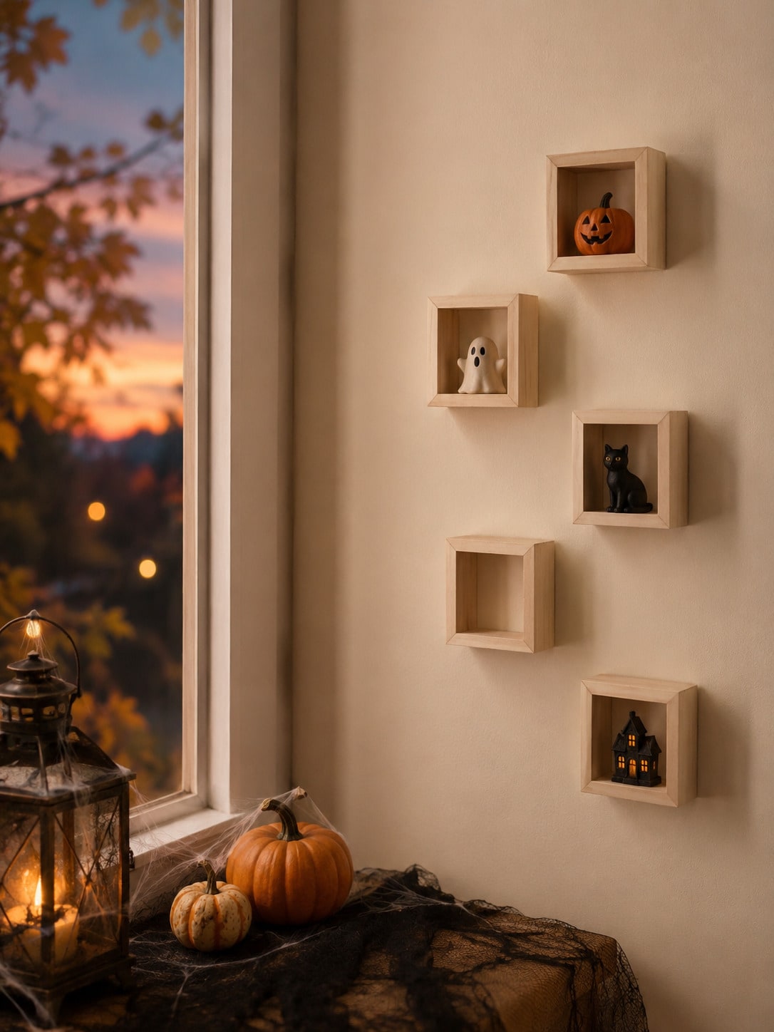 square wood shadow box shelf - photo 3