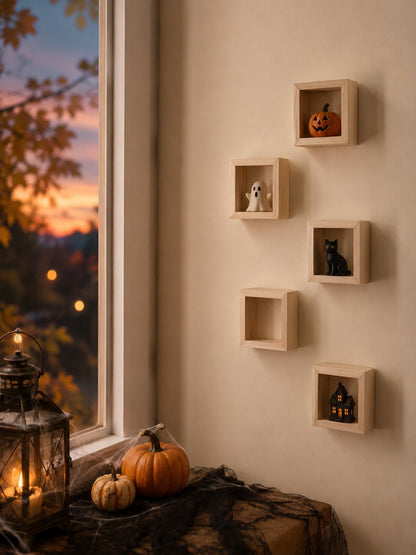 square wood shadow box shelf - photo 3