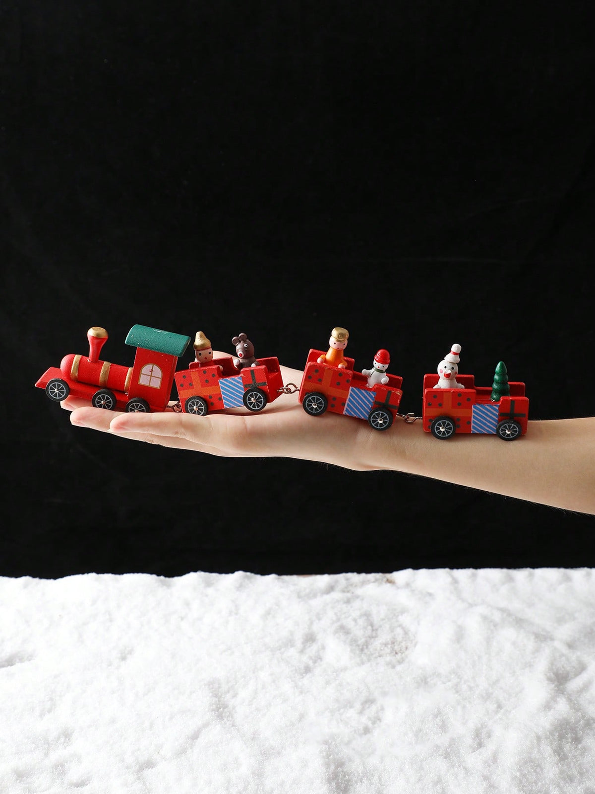 long Christmas train tabletop decor - photo 3