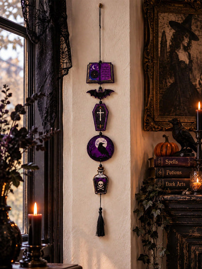 spell book raven gothic hanging decor - photo 3
