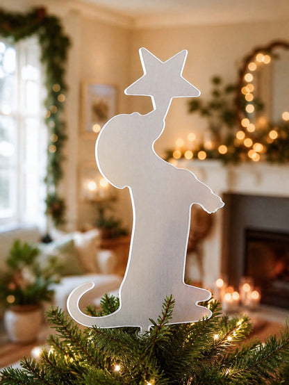 dog silhouette star tree topper - photo 3
