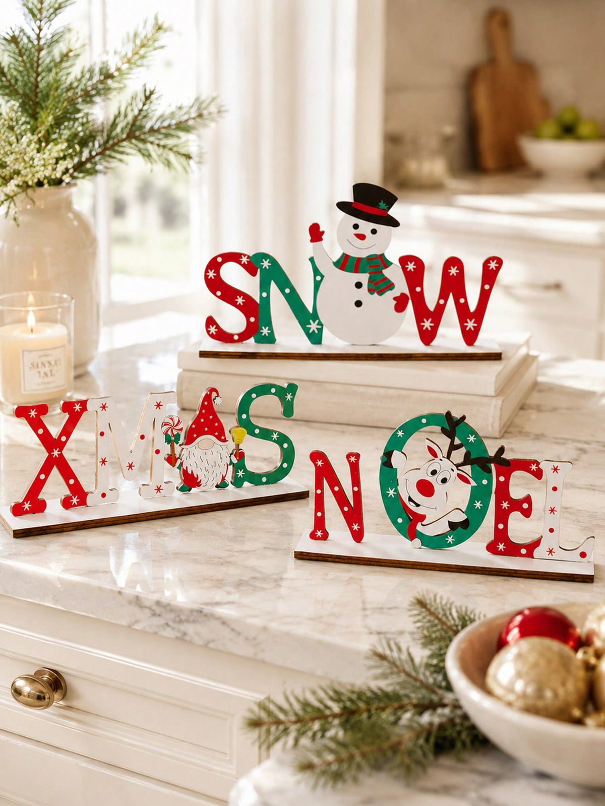Christmas letter tabletop sign - photo 3