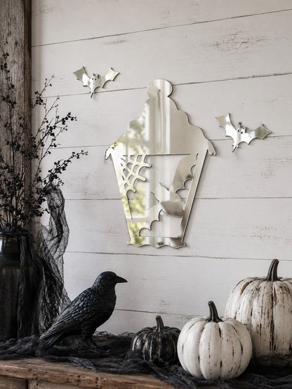 reflective lantern bat wall sticker - photo 3
