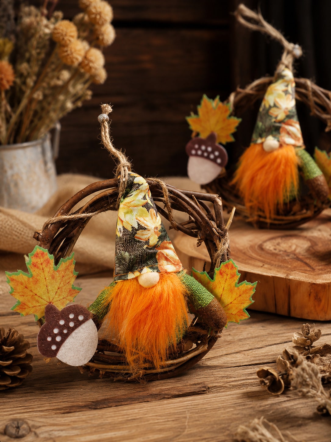 fall gnome mini wreath - photo 3