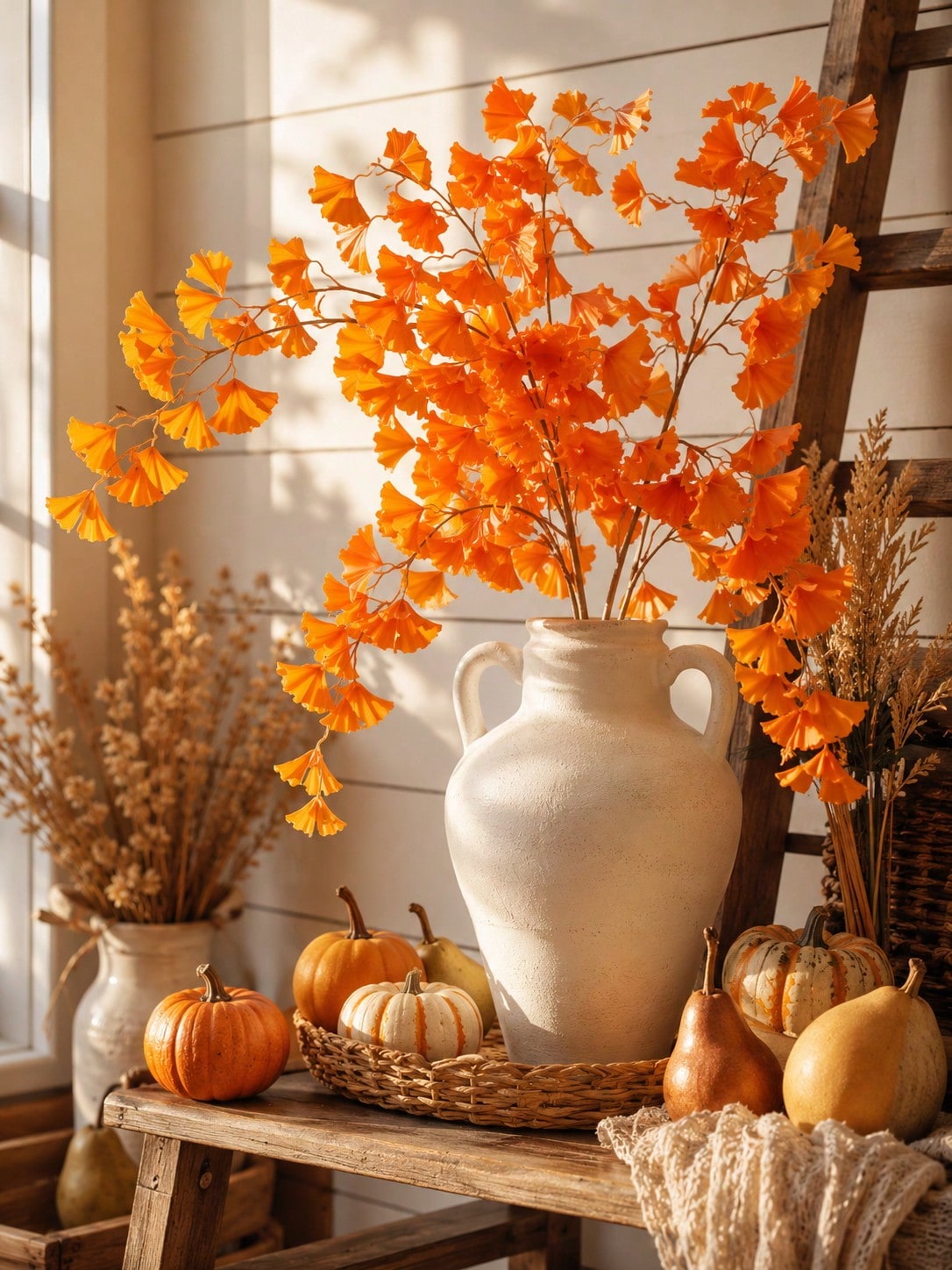 orange leaf artificial branch - photo 3