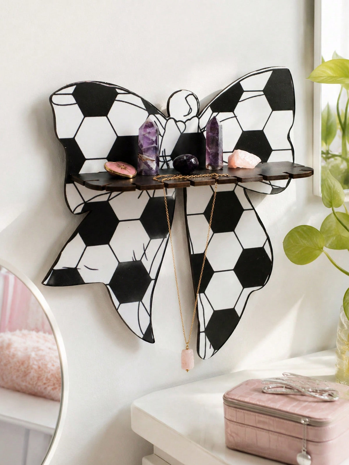 soccer ball bow wall shelf - photo 3