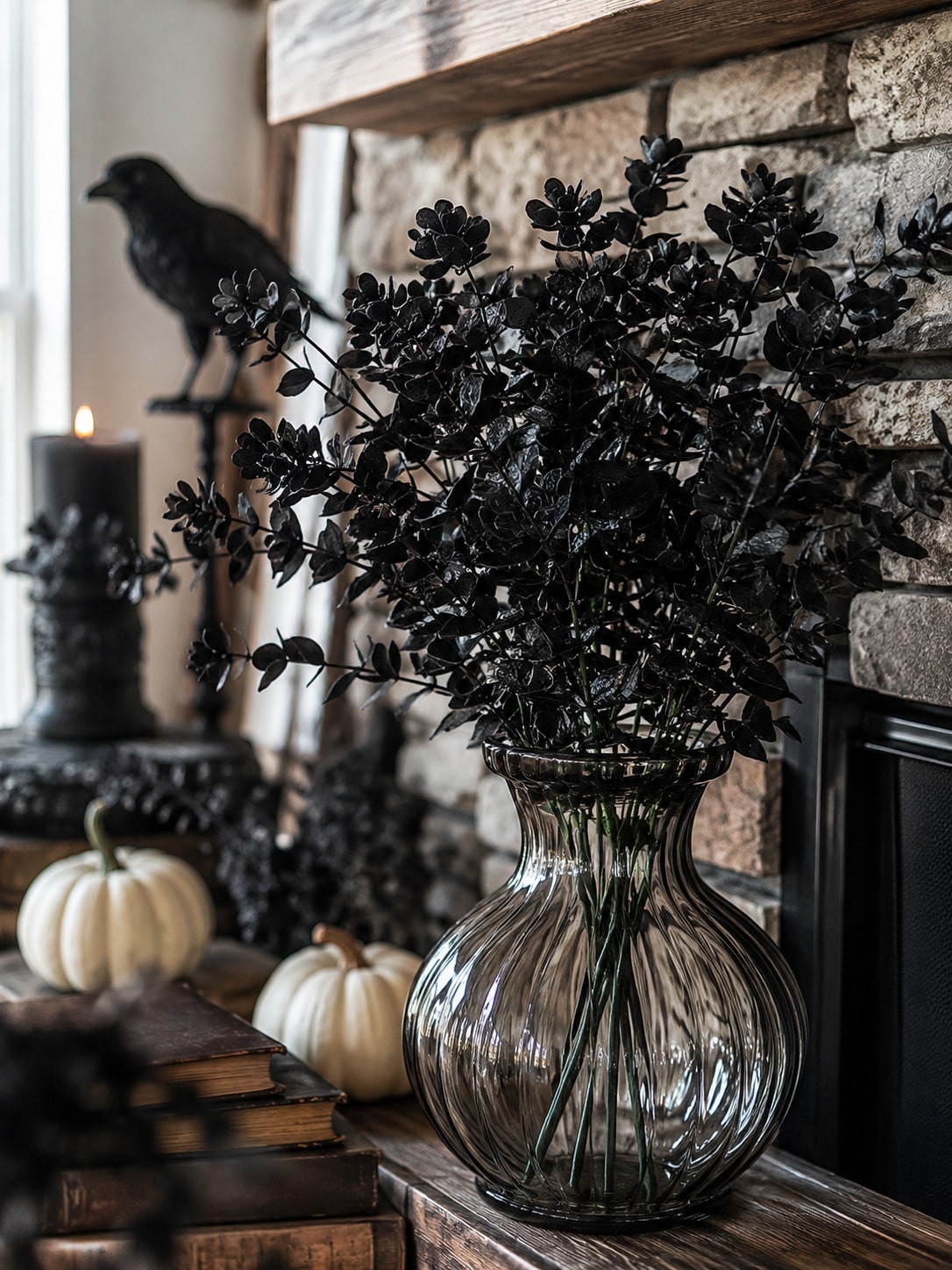 black artificial greenery Halloween - photo 3