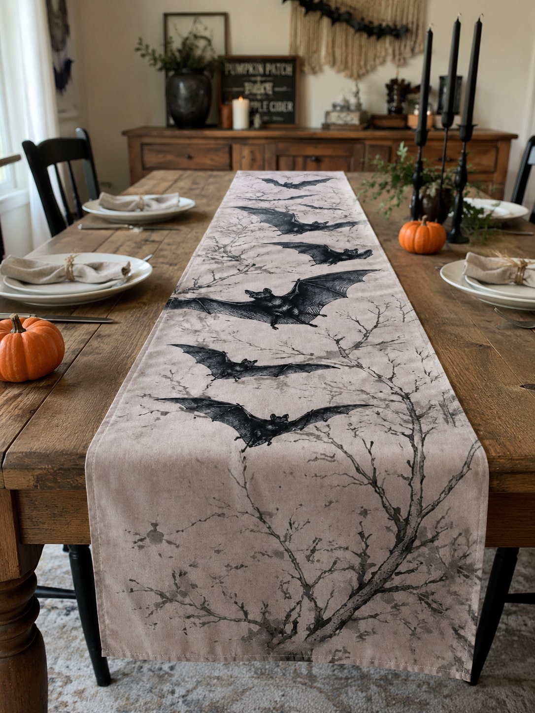 Halloween bat table runner - photo 3