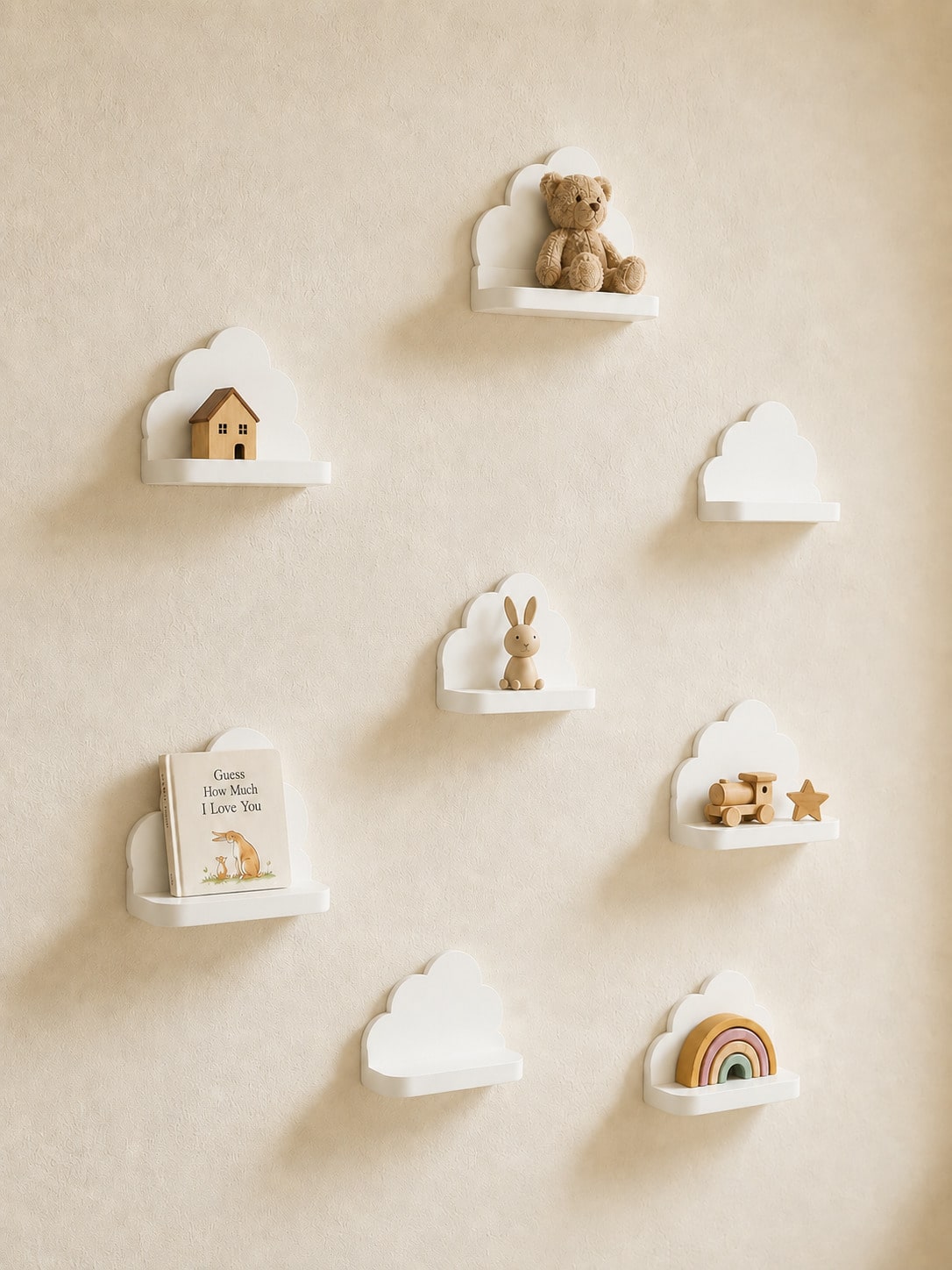 white cloud floating wall shelf - photo 2
