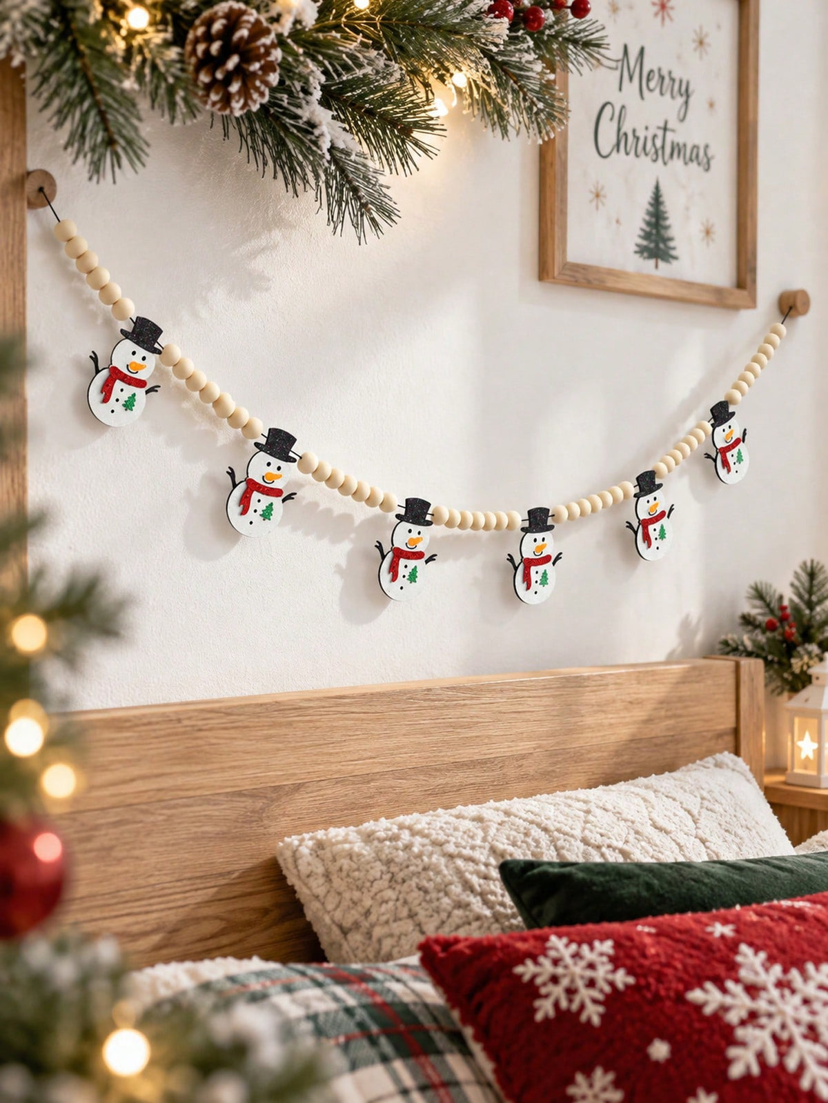 felt snowman garland - photo 3