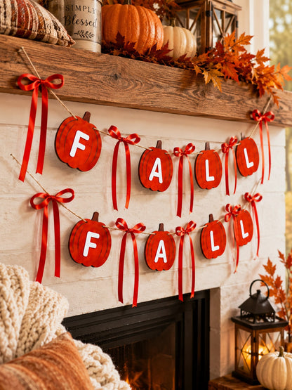 fall pumpkin letter garland - photo 3