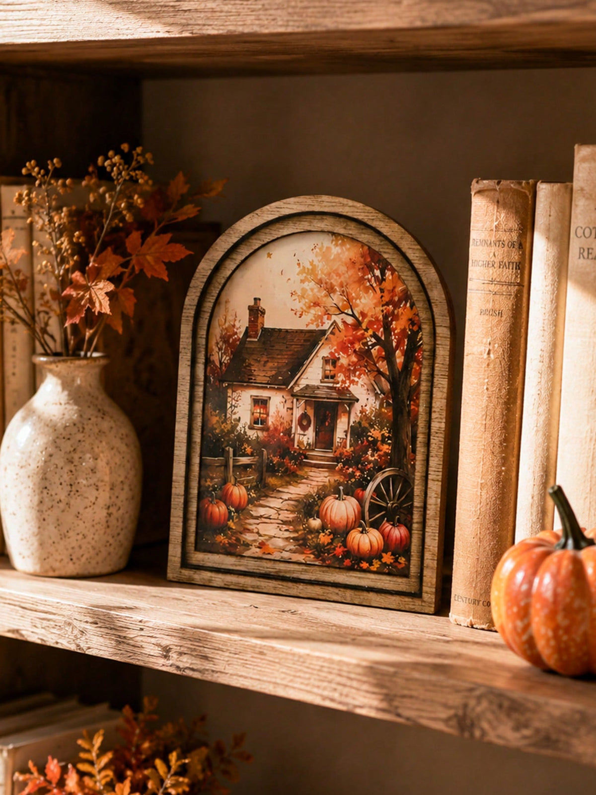 fall farmhouse arch tabletop sign - photo 3