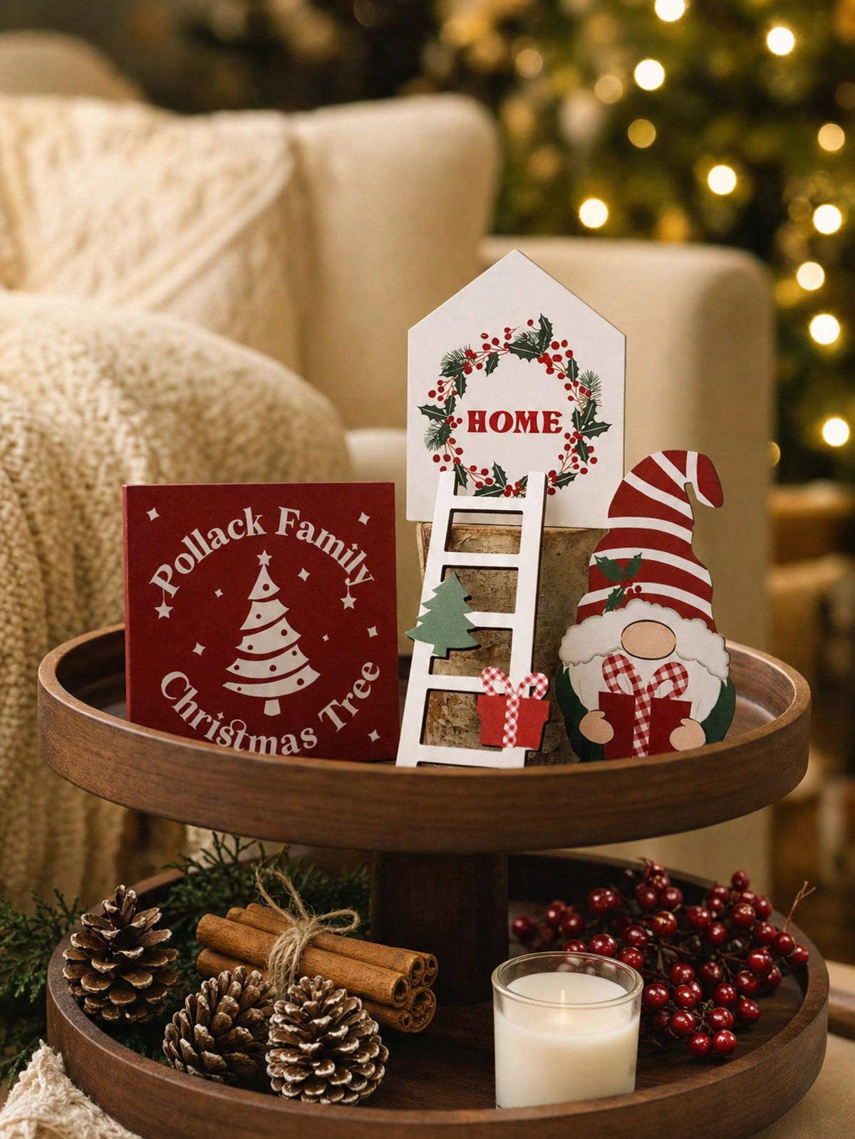 Christmas tiered tray signs - photo 3