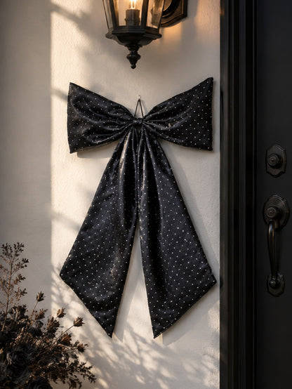 large black glitter bow - photo 3