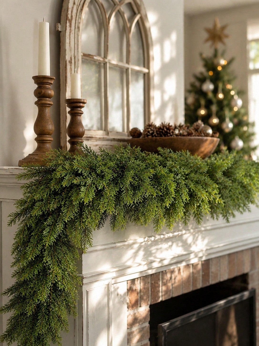 artificial cypress Christmas garland - photo 3