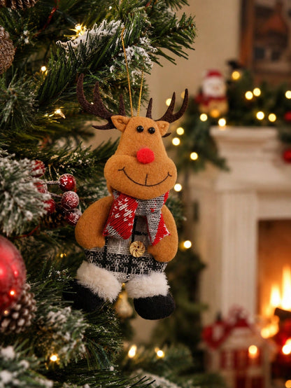 plush reindeer Christmas ornament - photo 3
