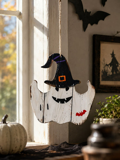 witch hat ghost hanging sign - photo 3