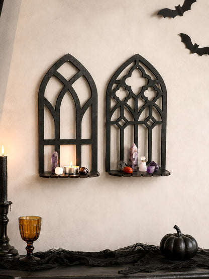 gothic arch window wall shelf - photo 3