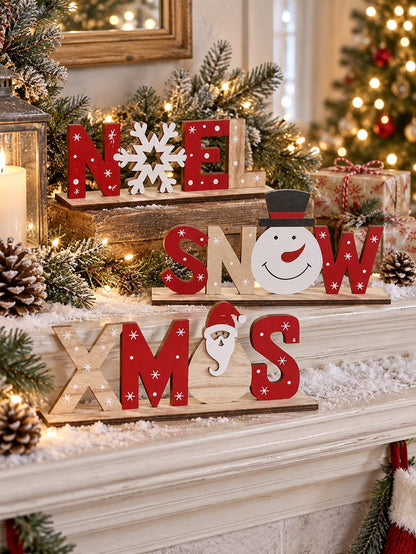 snowman letter tabletop sign - photo 3