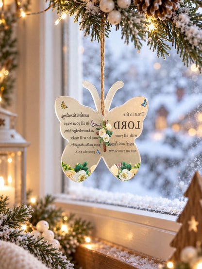 butterfly scripture ornament - photo 3