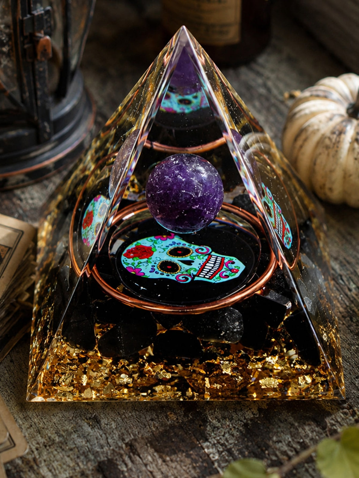sugar skull pyramid decor - photo 3