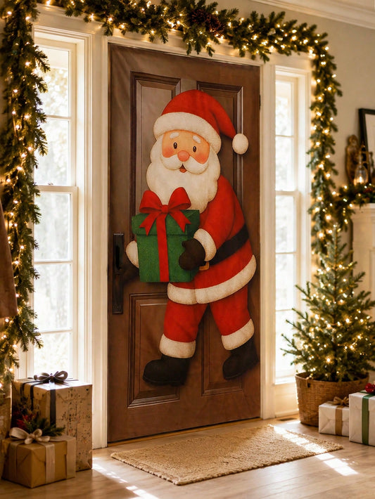 Santa Claus Christmas door banner - photo 3