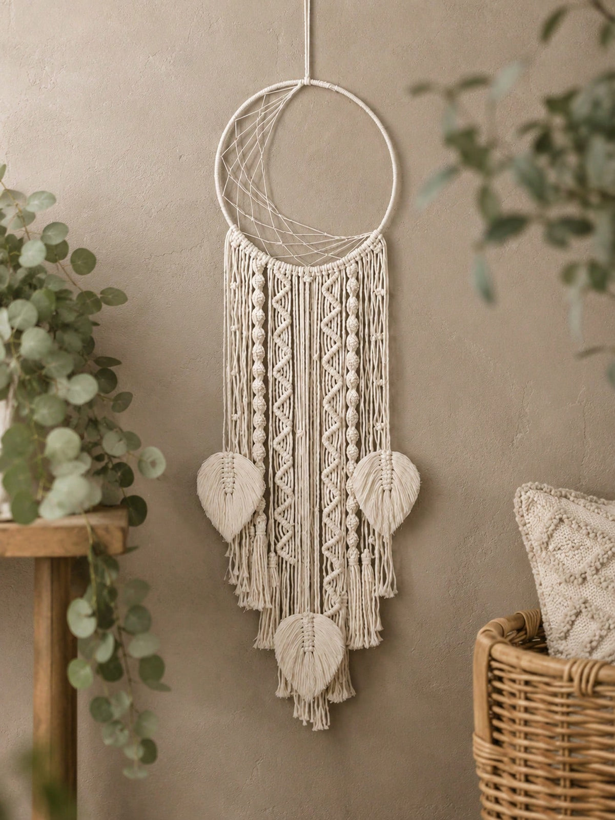 crescent moon macrame dream catcher - photo 3