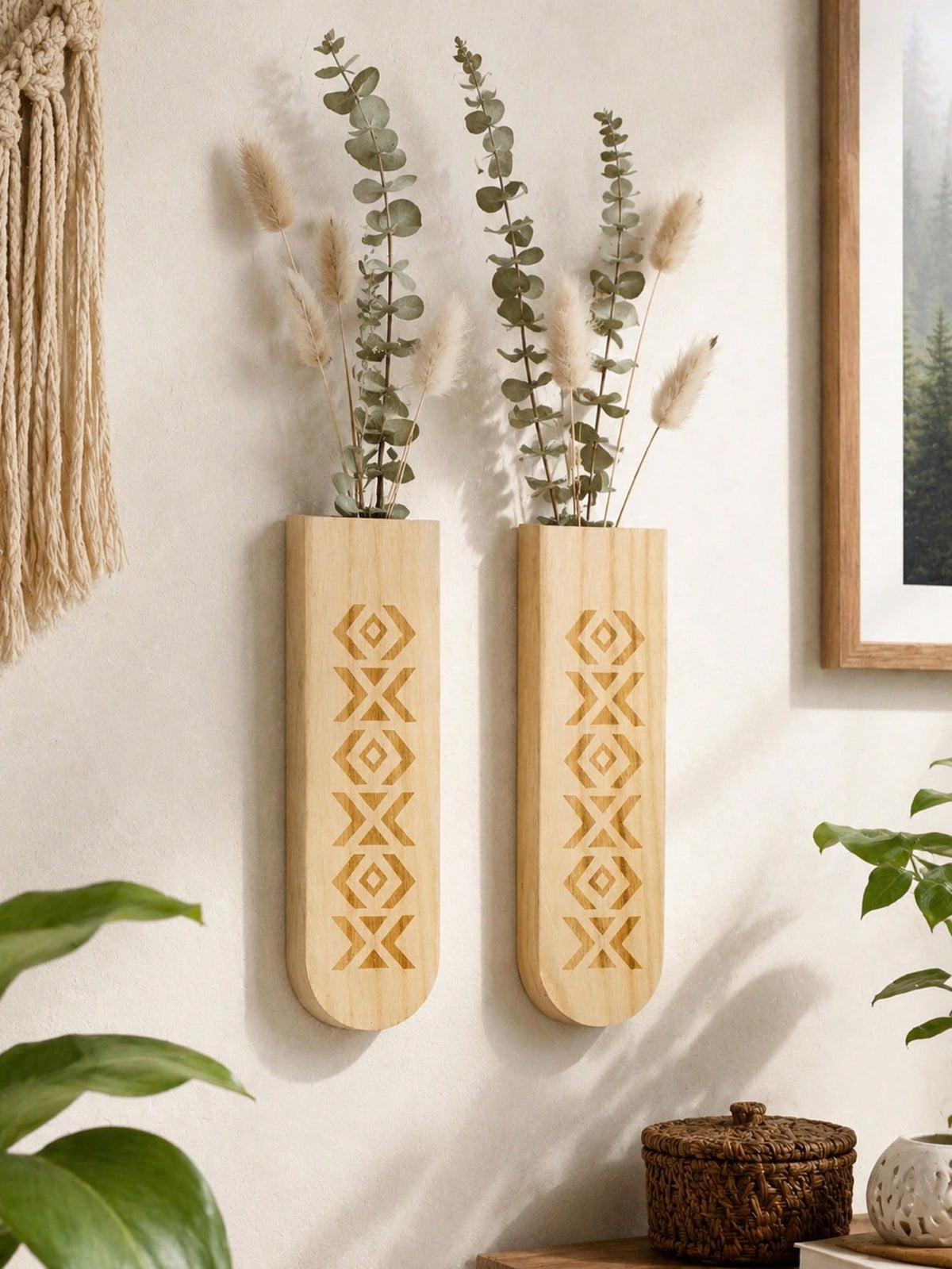 wood wall pocket vase - photo 3