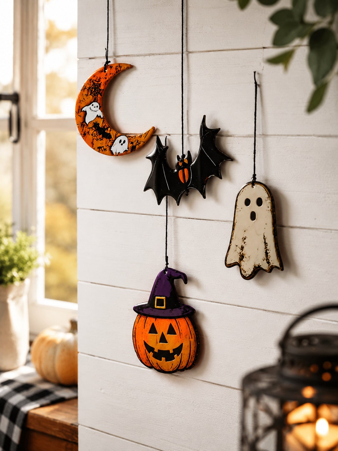 bat ghost pumpkin Halloween mobile - photo 3