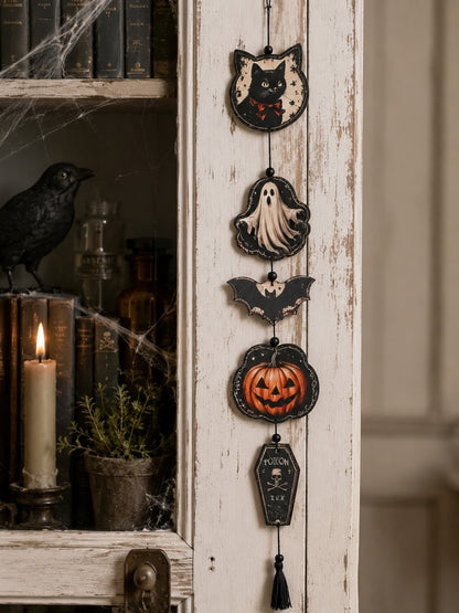 black cat ghost coffin hanging decor - photo 3