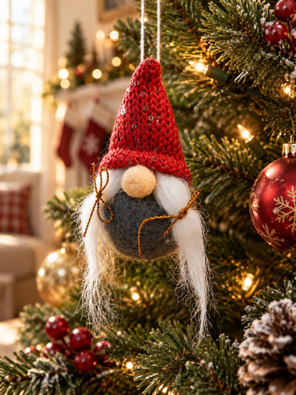 knit gnome Christmas ornament - photo 3