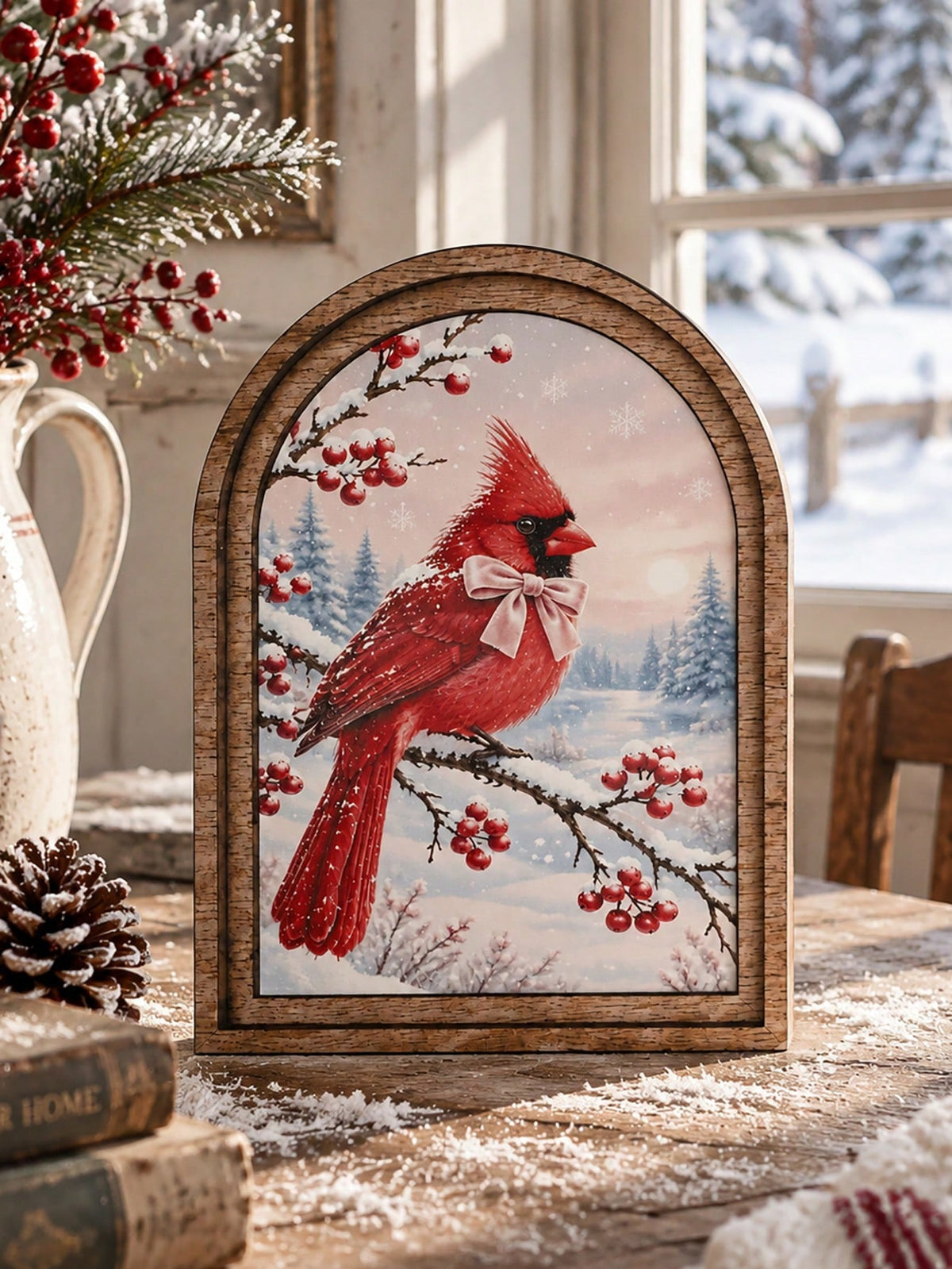 winter cardinal arch tabletop sign - photo 3