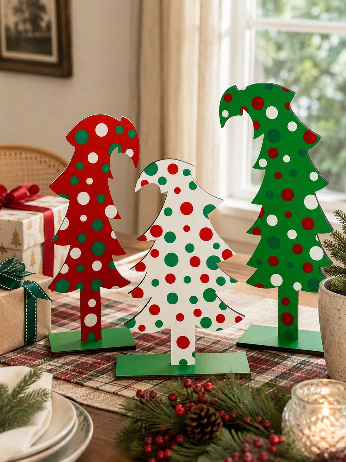 whimsical polka dot Christmas tree - photo 3