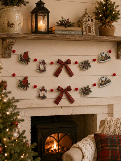 cardinal lantern Christmas garland - photo 3