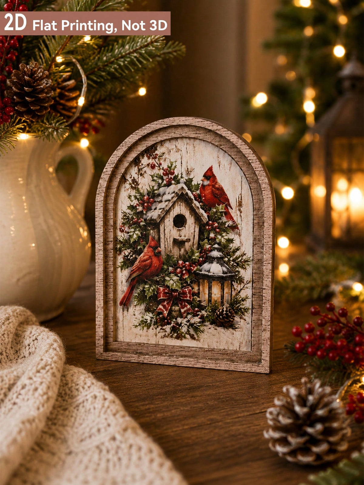 cardinal birdhouse winter arch sign - photo 3