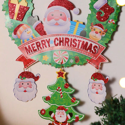 Santa wreath door hanger - photo 2