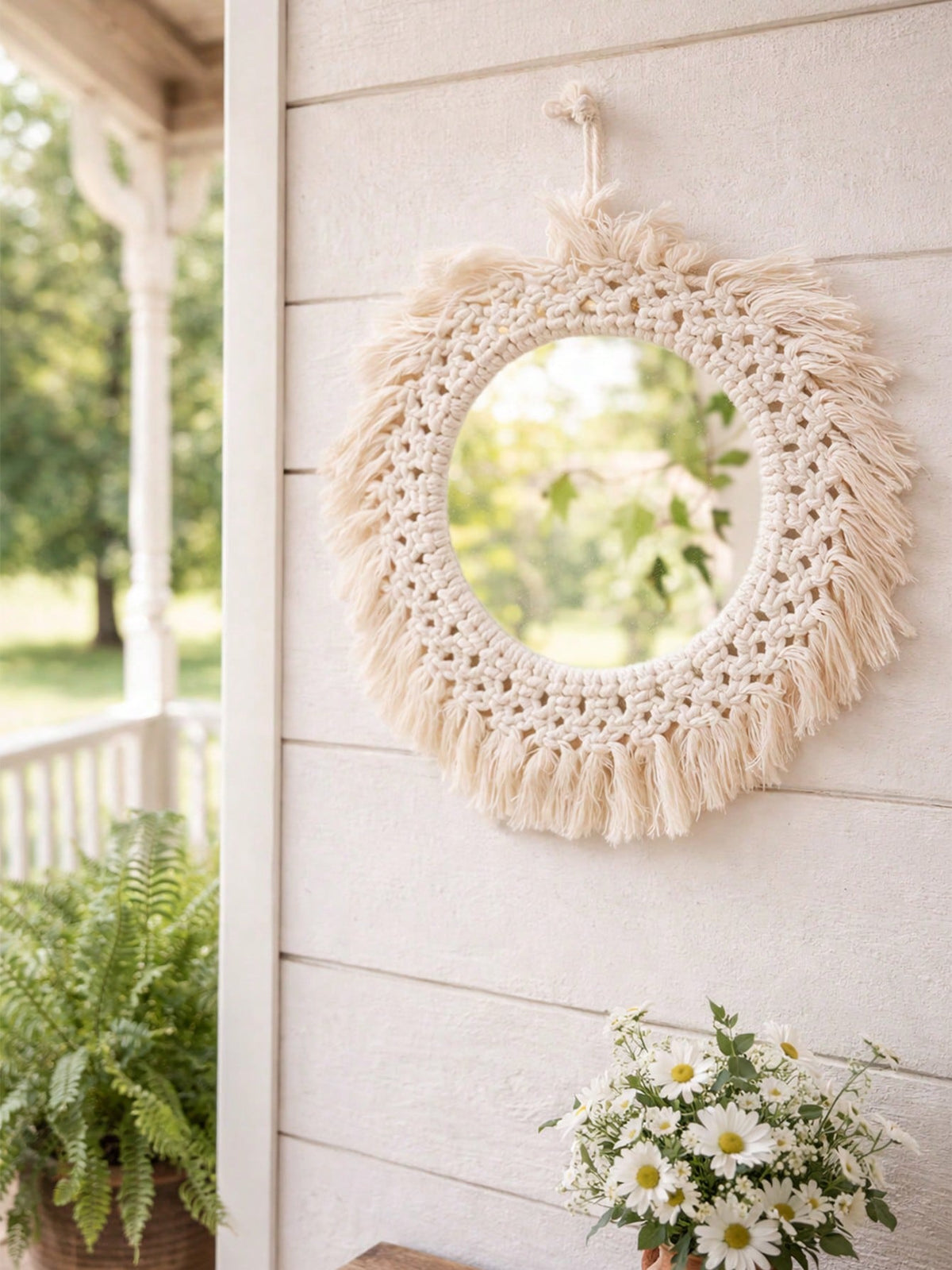 boho macrame round wall decor - photo 2
