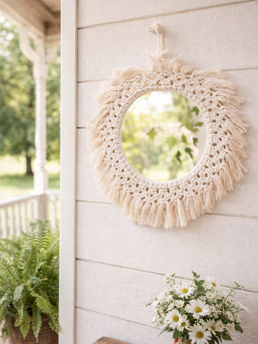 boho macrame round wall decor - photo 2