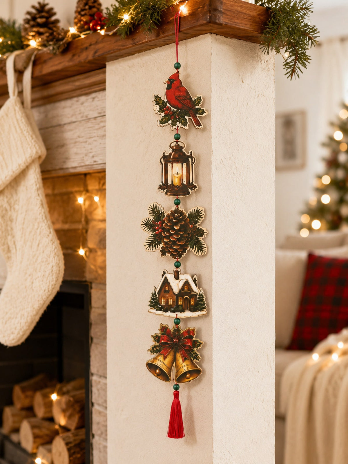 cardinal lantern Christmas hanging decor - photo 3