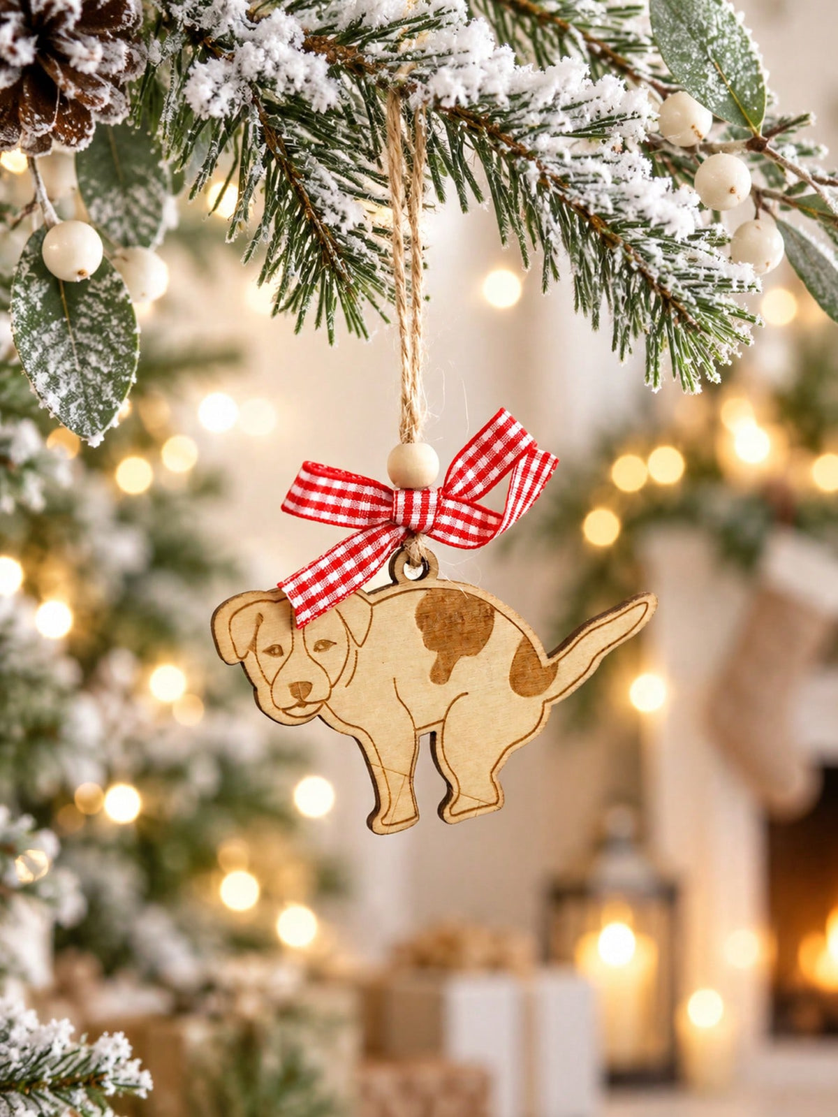 spotted puppy Christmas ornament - photo 3