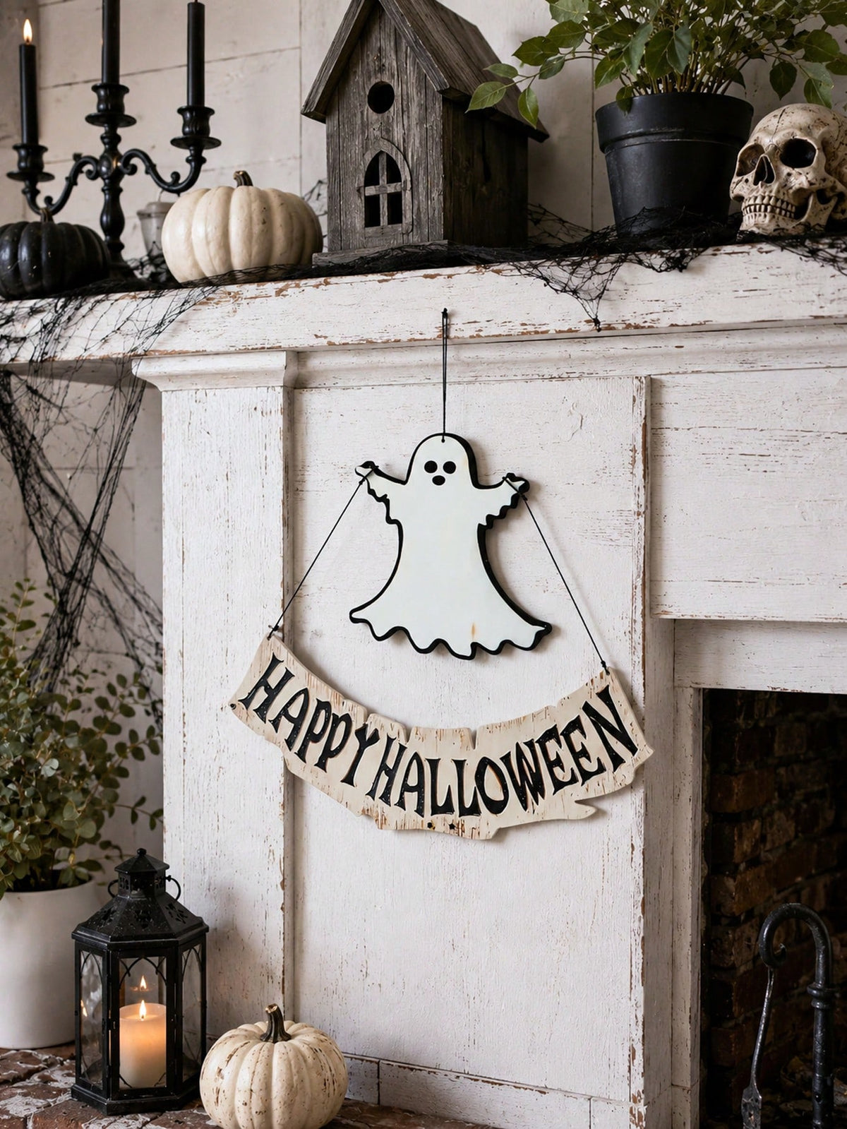 ghost Happy Halloween door sign - photo 2
