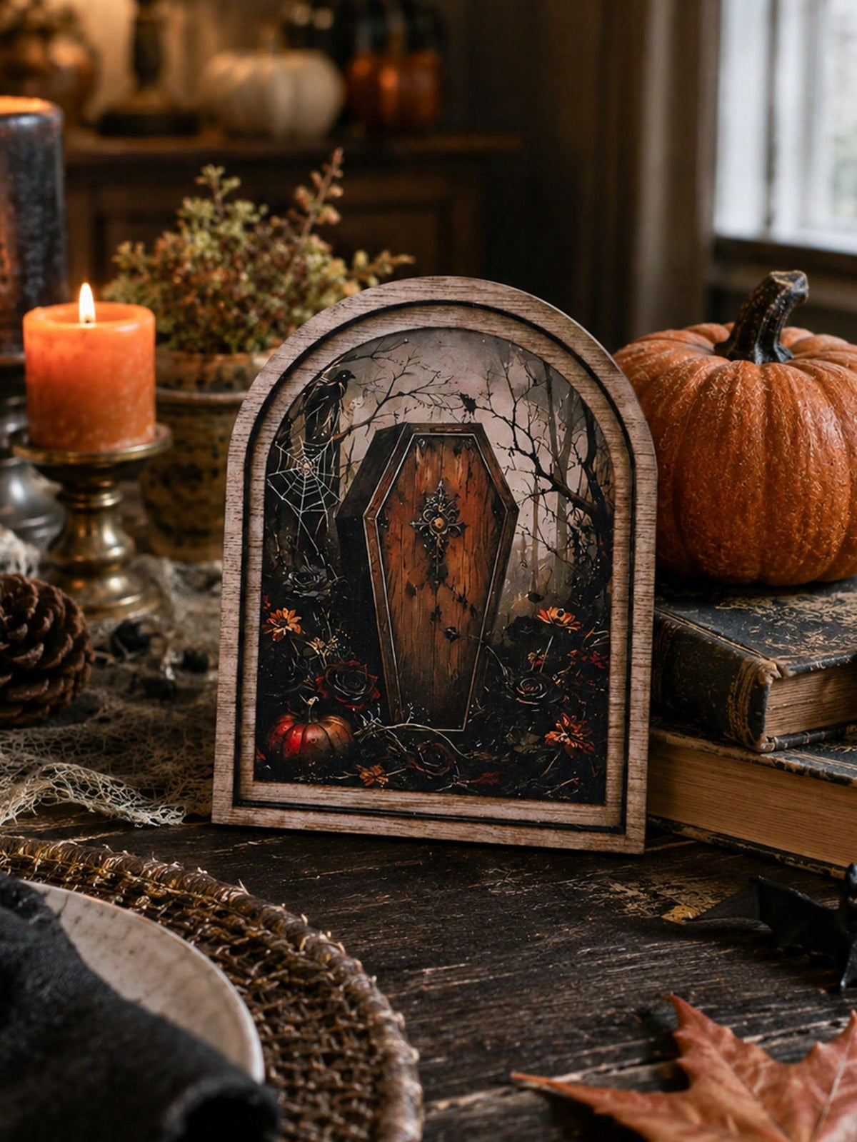 gothic coffin raven arch sign - photo 3