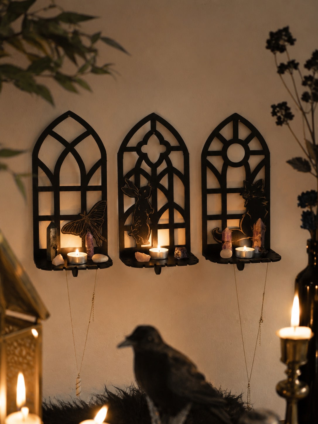 gothic window crystal wall shelf - photo 3