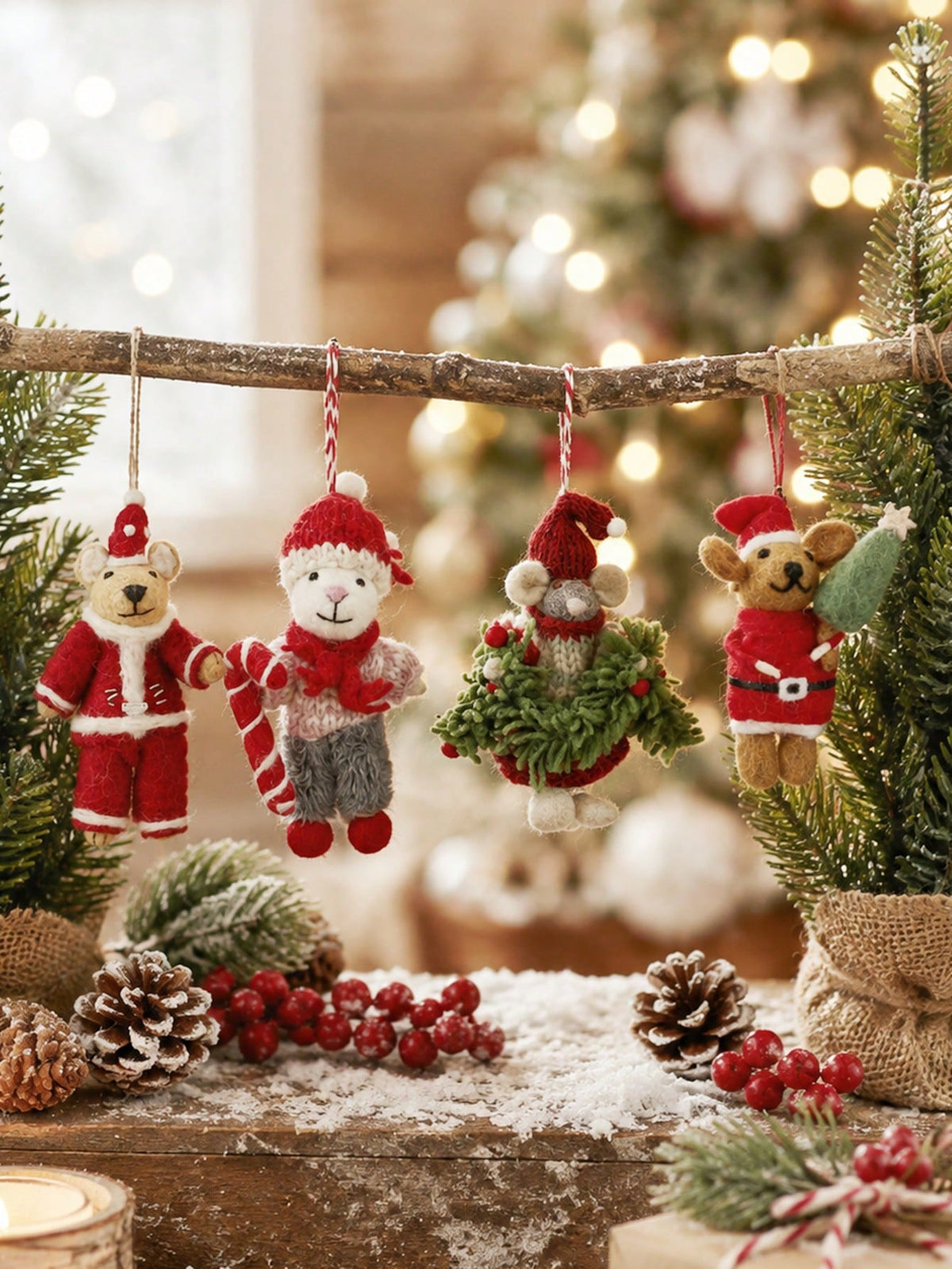 felted wool Christmas ornament - photo 3
