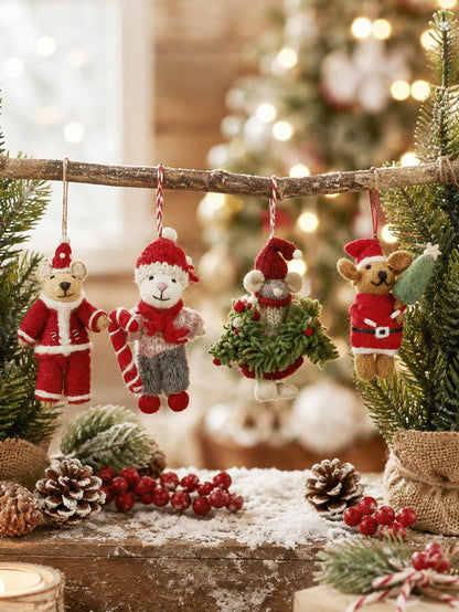 felted wool Christmas ornament - photo 3