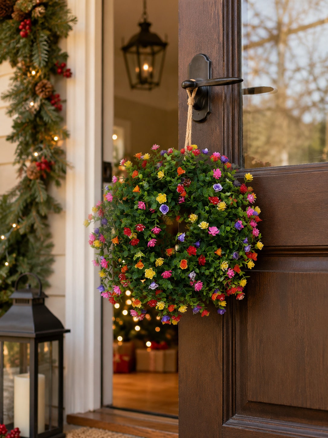 mini berry blossom Christmas wreath - photo 3
