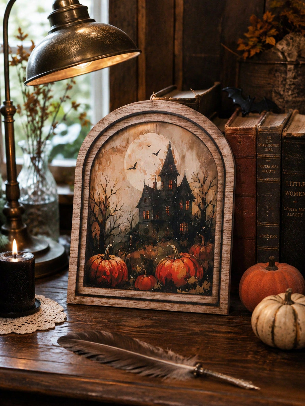 haunted house arch tabletop sign - photo 3