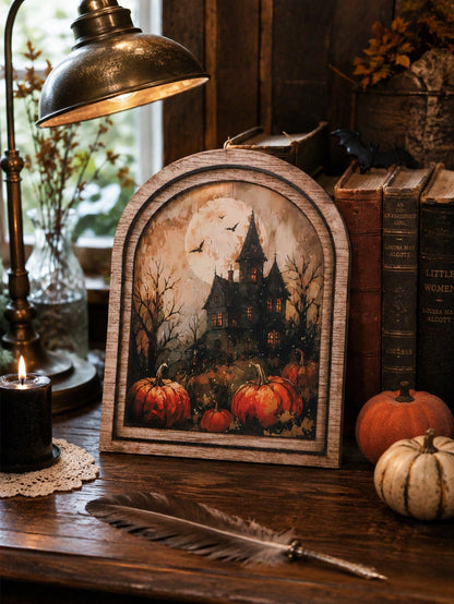 haunted house arch tabletop sign - photo 3